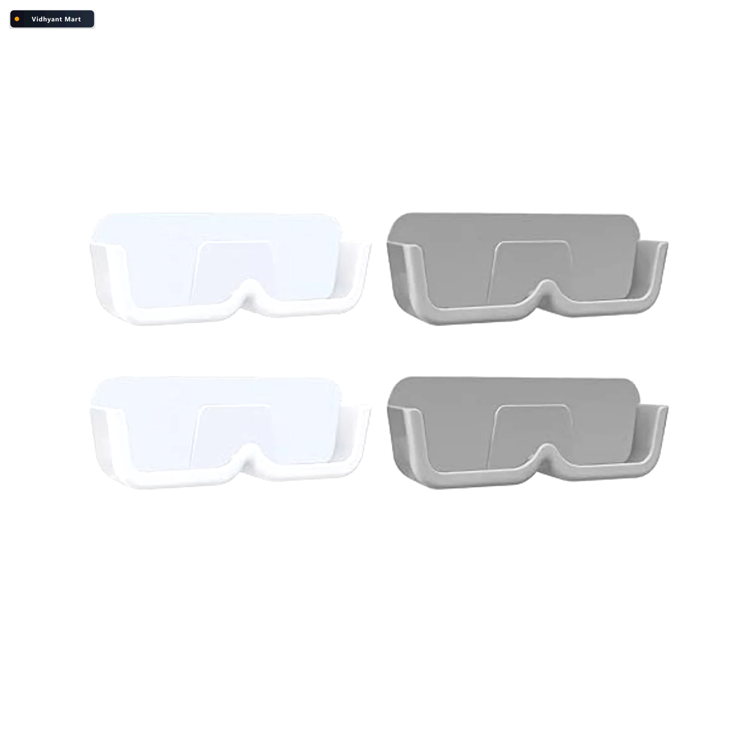 Vidhyant Mart Wall Mounted Sunglasses Holder 4 Pc Adhesive Set G 4