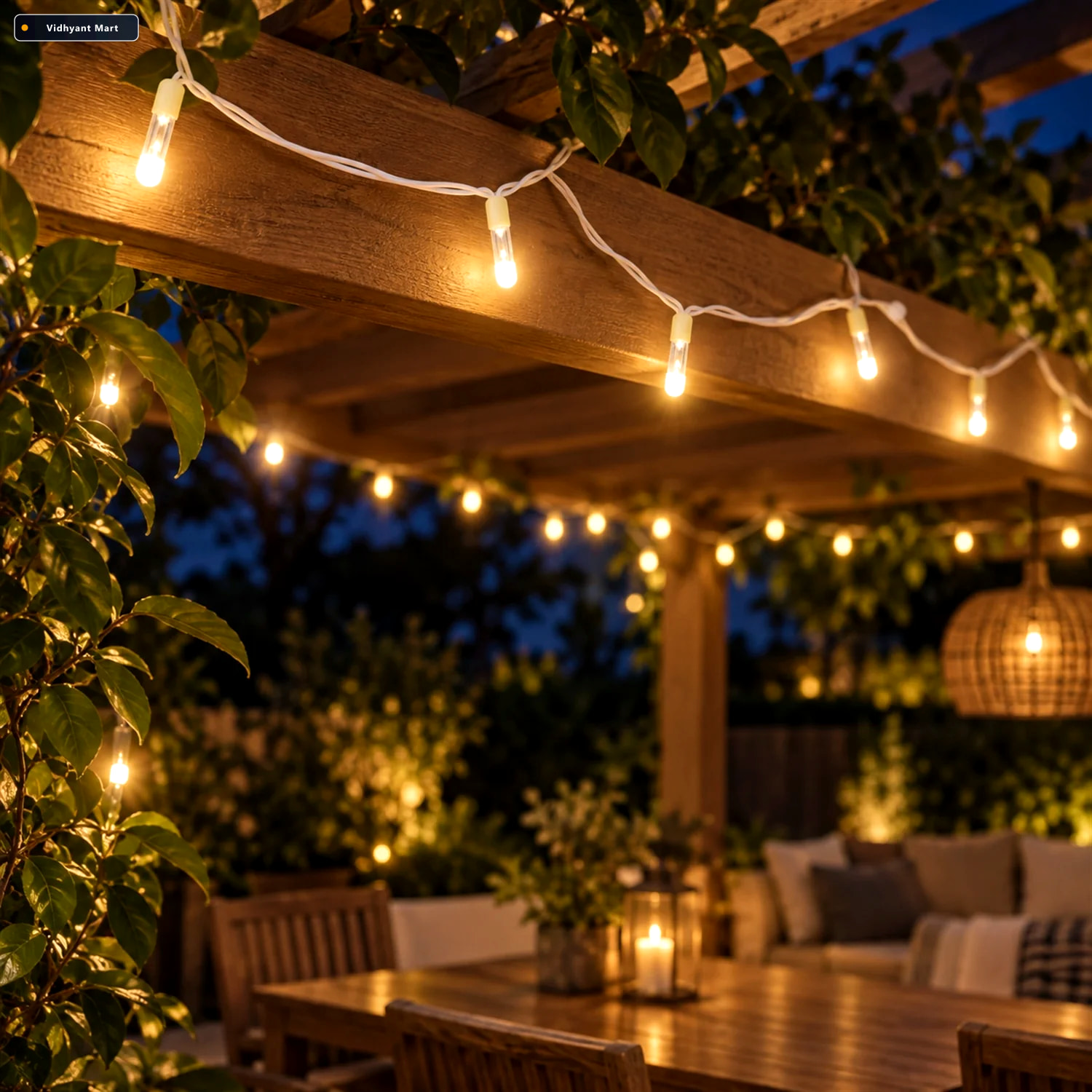Vidhyant Mart Warm White Led String Light Series With Two Pin Pl 2