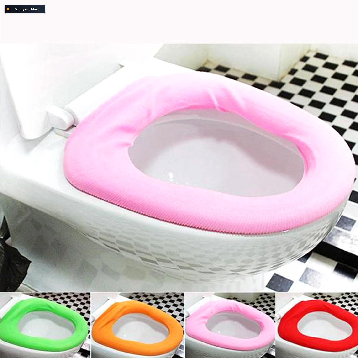 Vidhyant Mart Washable Toilet Seat Cover Soft Warm Bathora 3