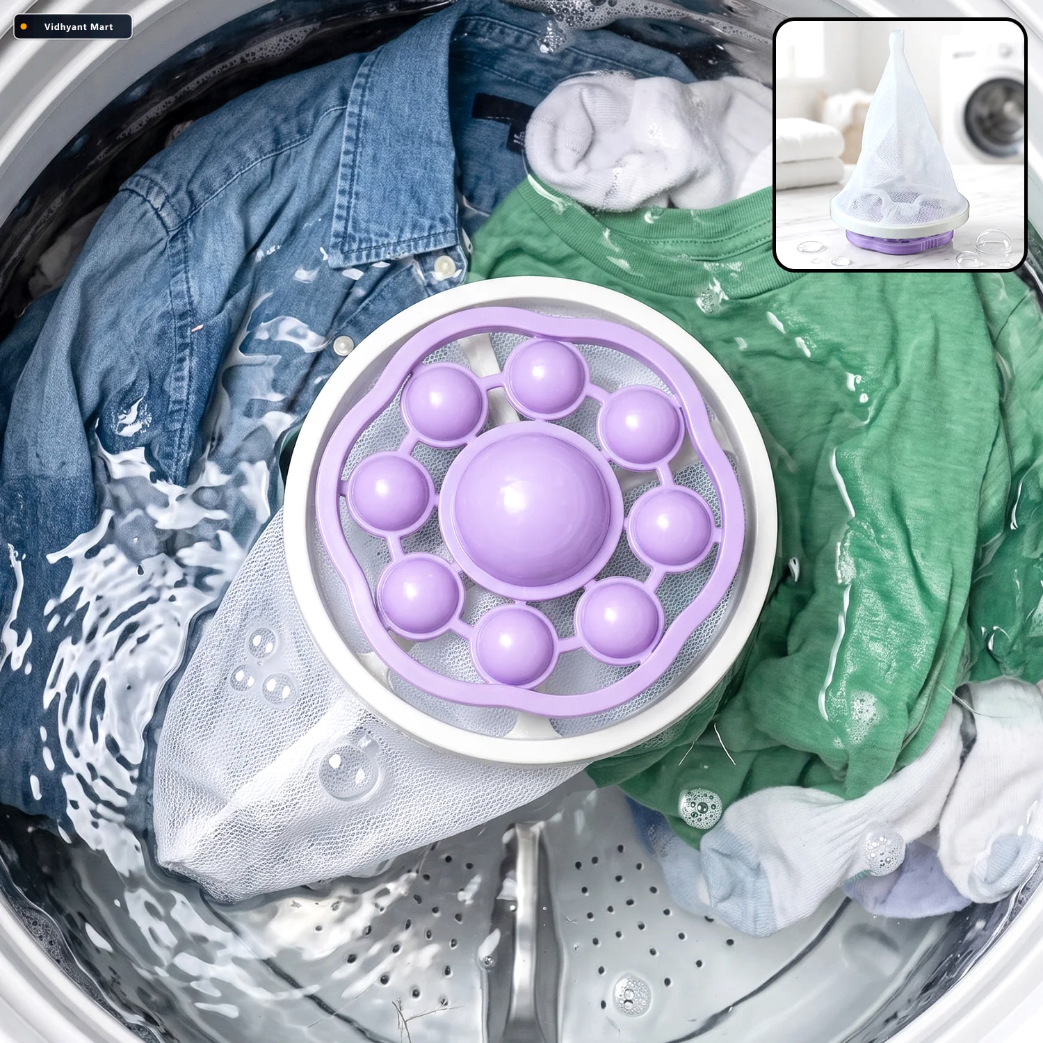Vidhyant Mart Washing Machine Floating Hair Catcher Filter Mesh 1