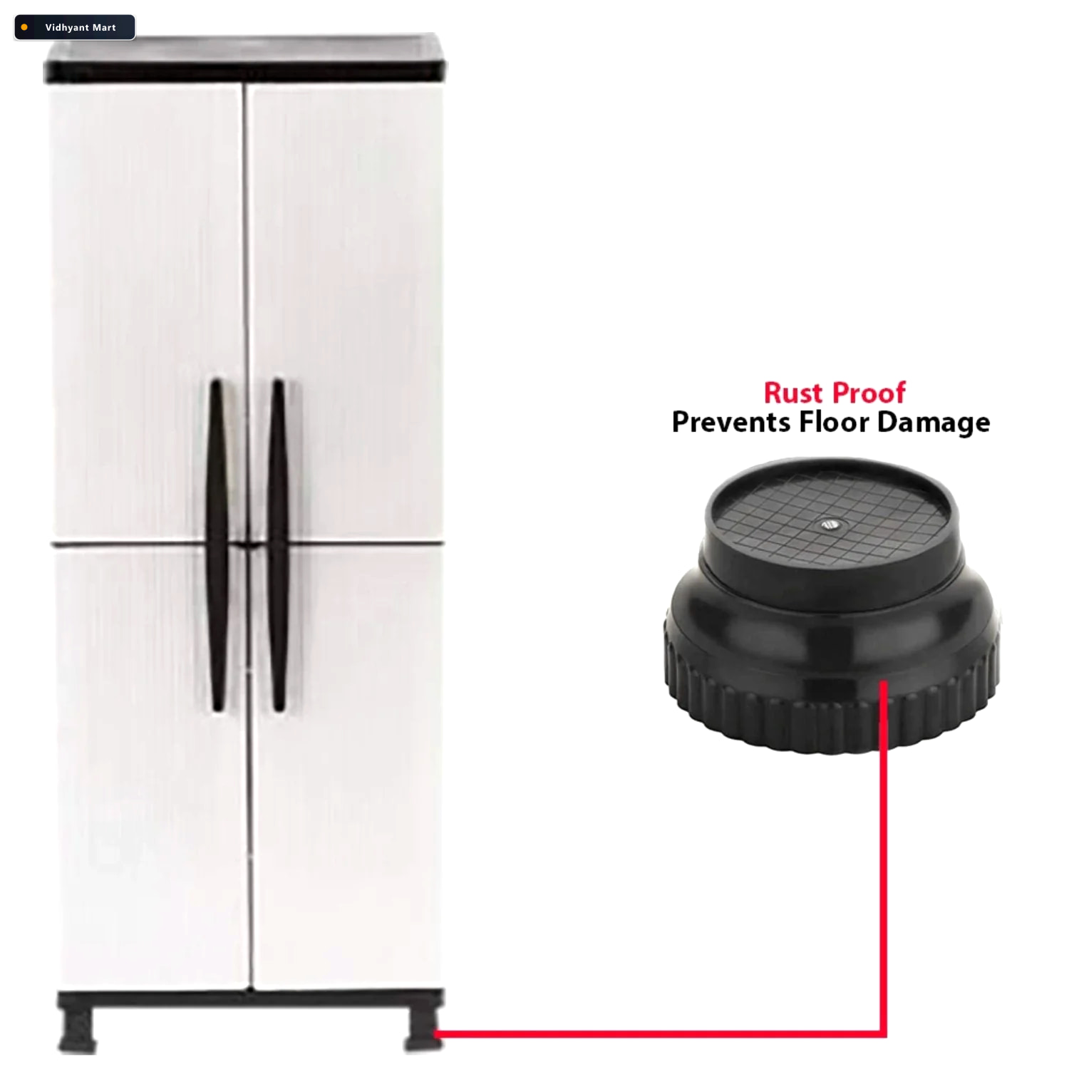 Vidhyant Mart Washing Machine Stand Support Legs For Front Load 3