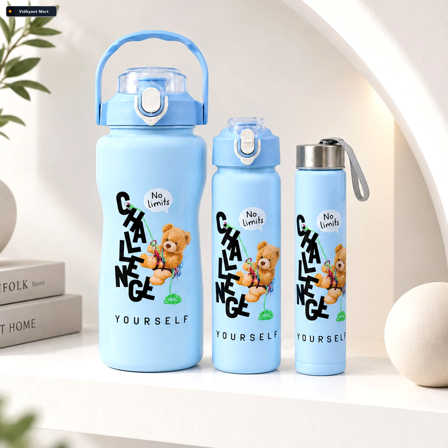 Vidhyant Mart Water Bottle Set Of 3 Leak Proof For Family Travel 1