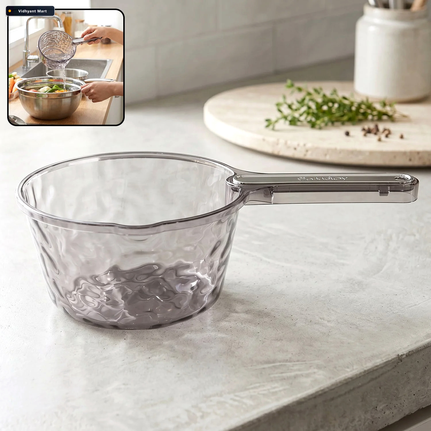 Vidhyant Mart Water Dipper Scoop With Handle Durable Easy To Use 2