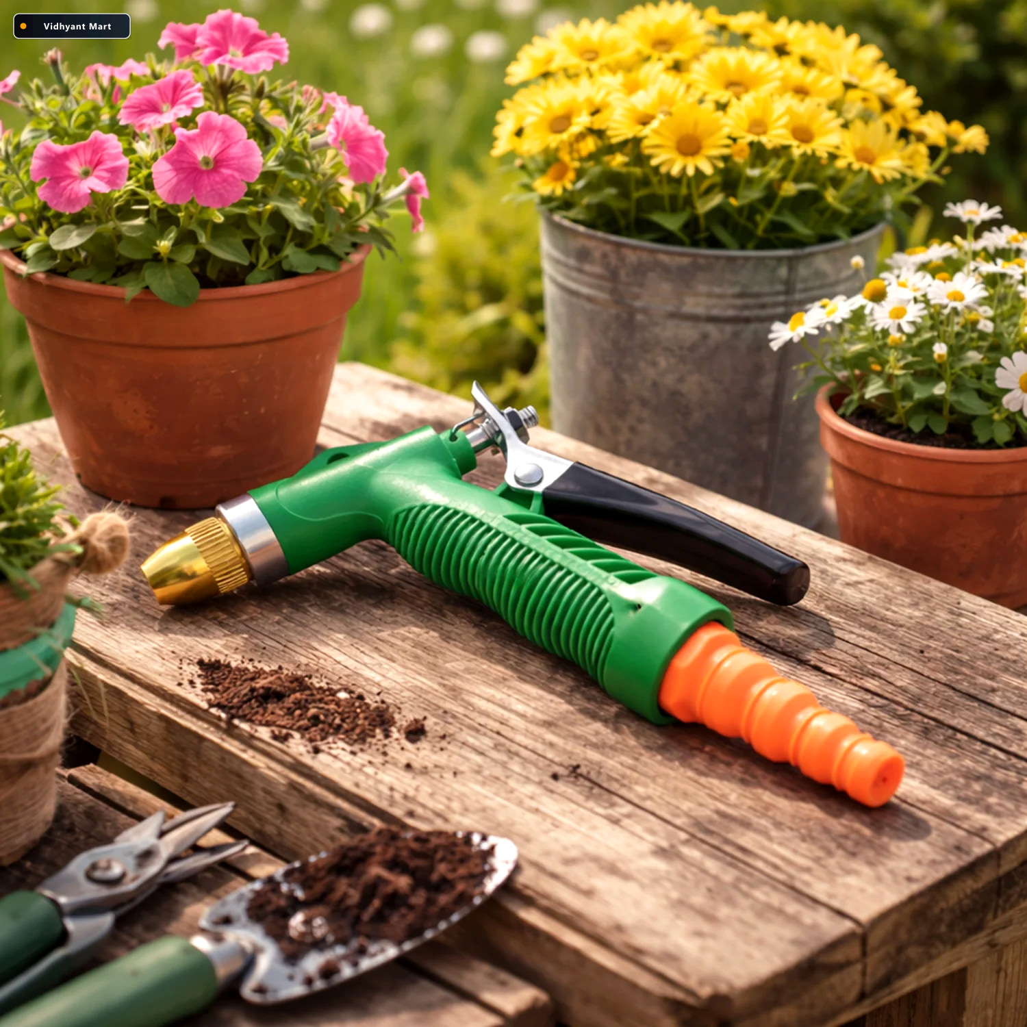 Vidhyant Mart Water Spray Gun Durable Lever Nozzle For Garden Ca 2