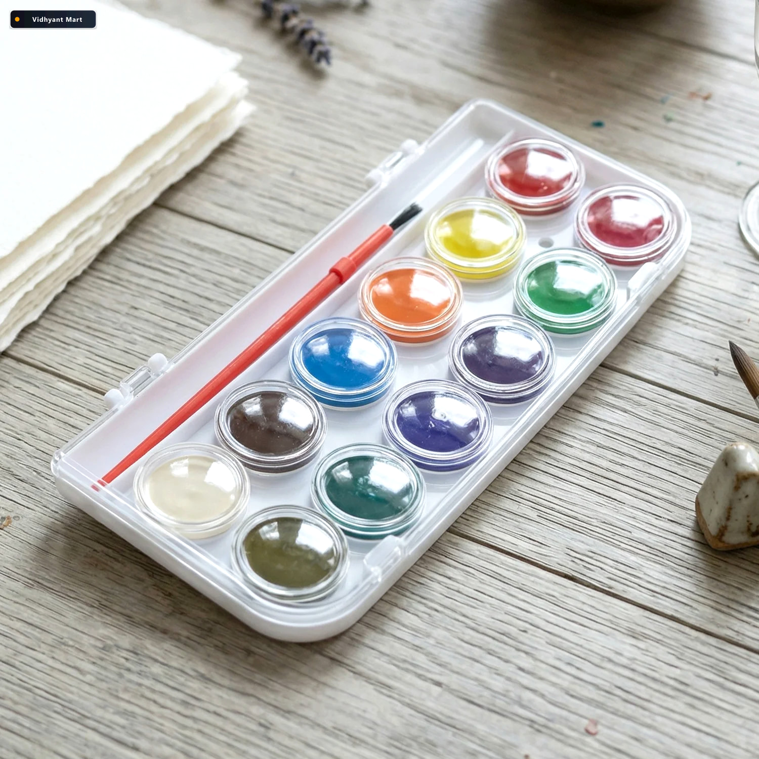 Vidhyant Mart Watercolour Paint Set For Kids Vibrant Colors Port 2