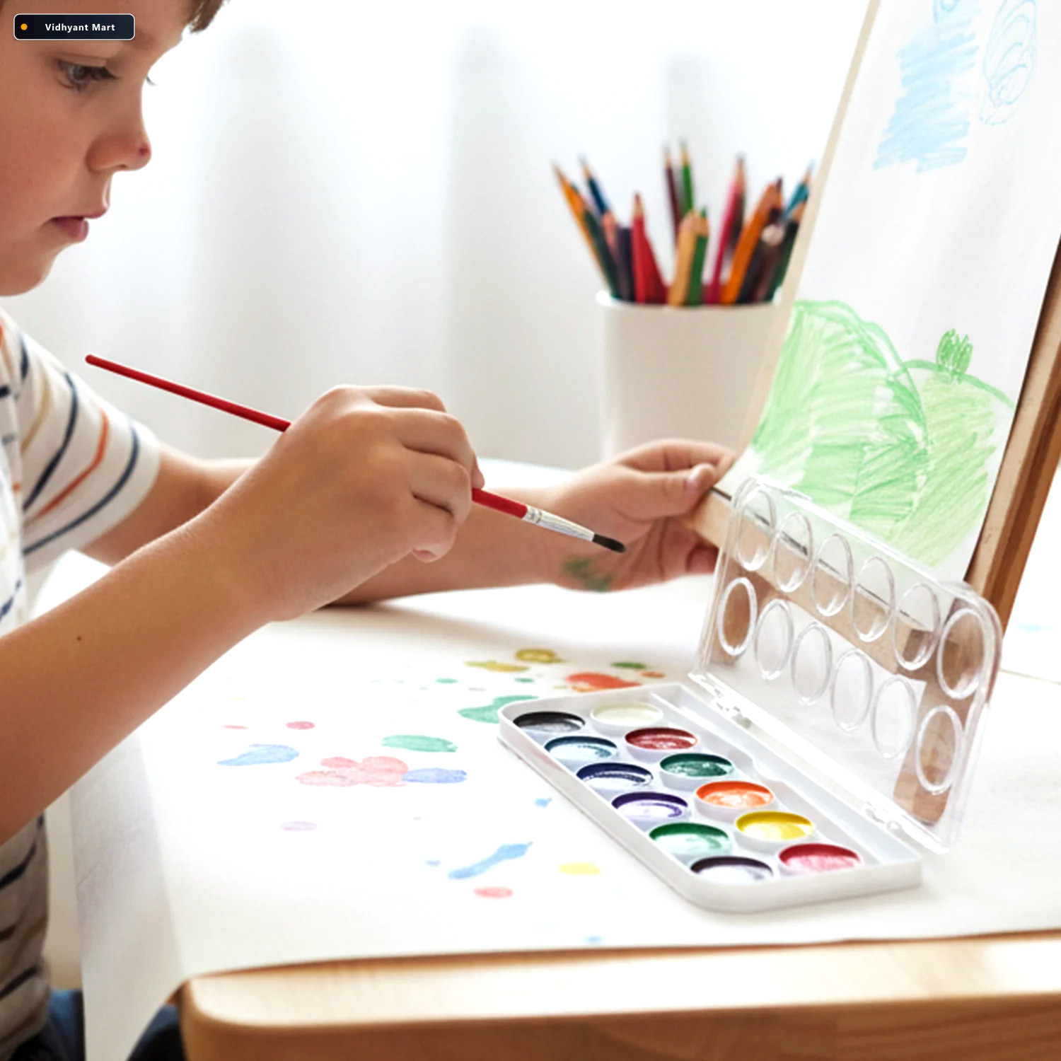 Vidhyant Mart Watercolour Paint Set For Kids Vibrant Colors Port 3