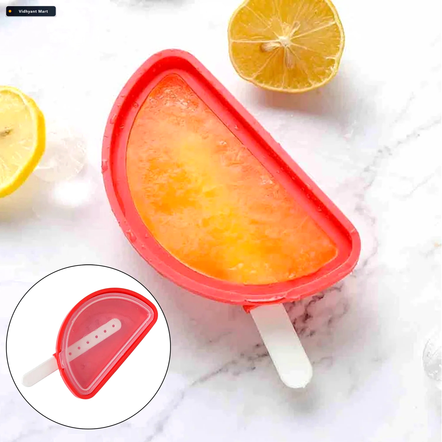 Vidhyant Mart Watermelon Ice Mould Reusable Silicone Diy Treats 1