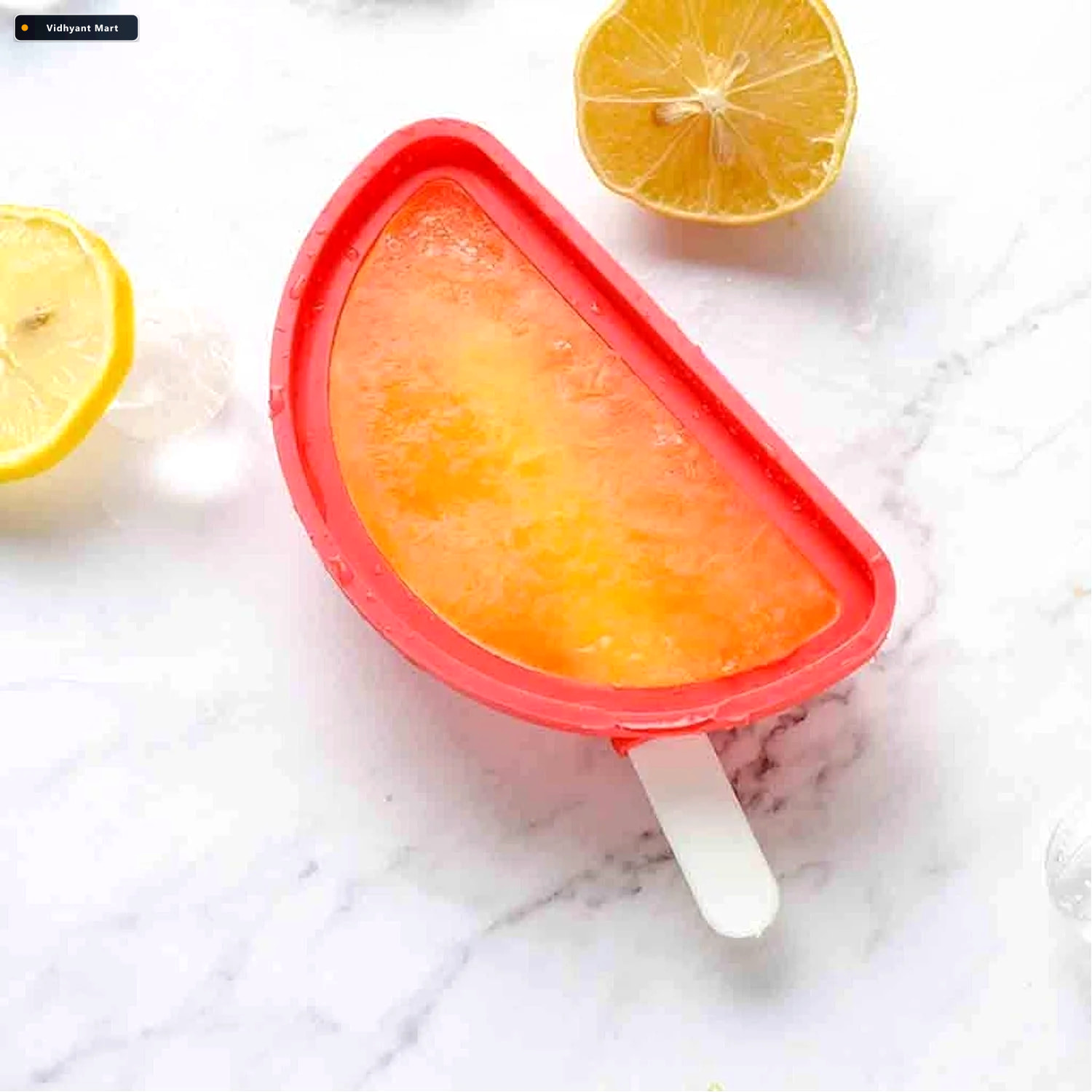 Vidhyant Mart Watermelon Ice Mould Reusable Silicone Diy Treats 4
