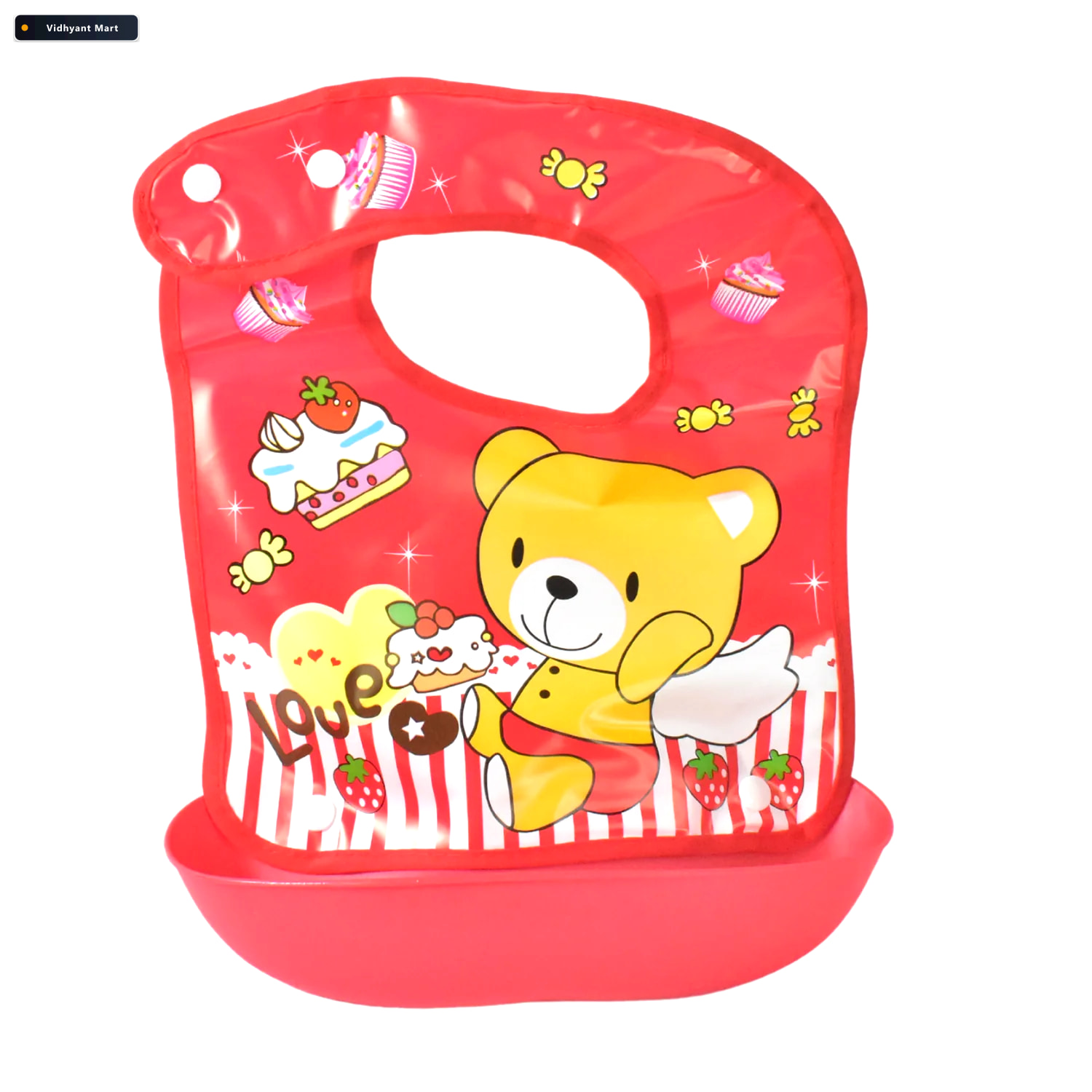Vidhyant Mart Waterproof Baby Bib Soft Reusable Bpa Free Protect 4