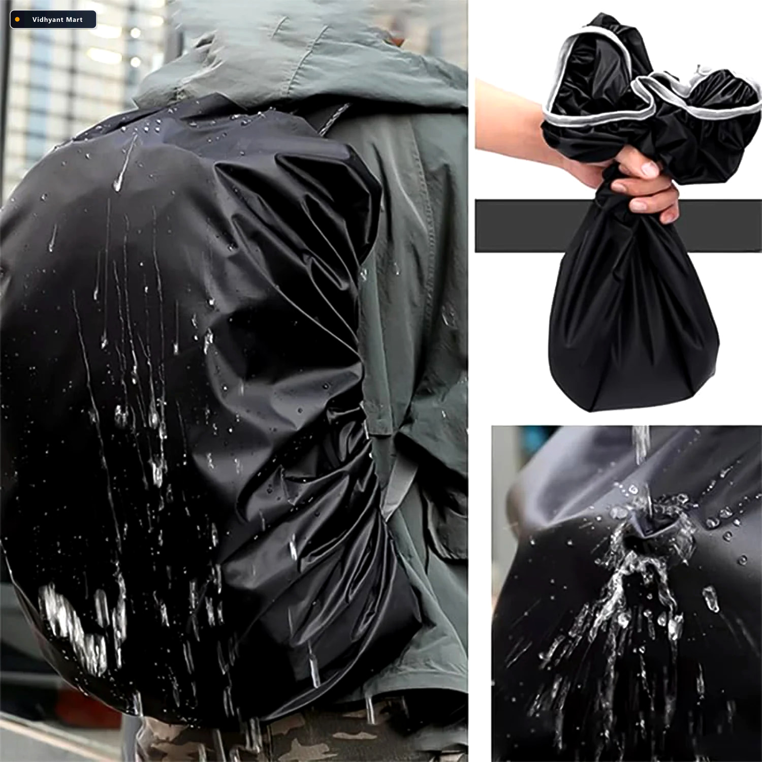 Vidhyant Mart Waterproof Backpack Rain Cover For 20 40l Bags 2