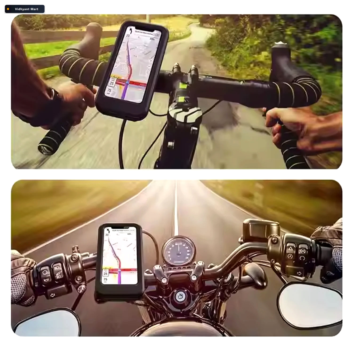 Vidhyant Mart Waterproof Bike Phone Mount 360 Rotation Universal 3