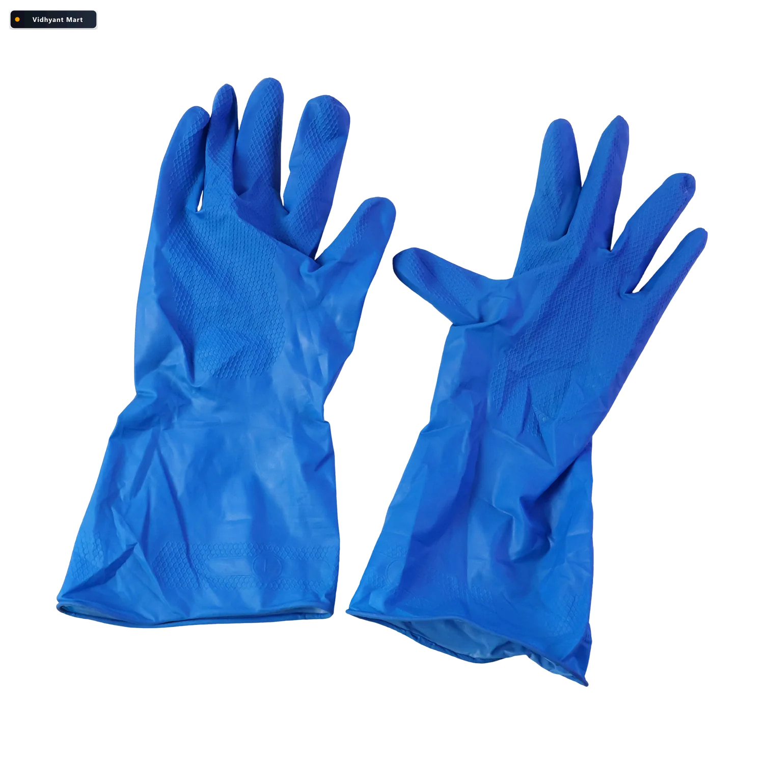 Vidhyant Mart Waterproof Rubber Cleaning Gloves Reusable Durable 4