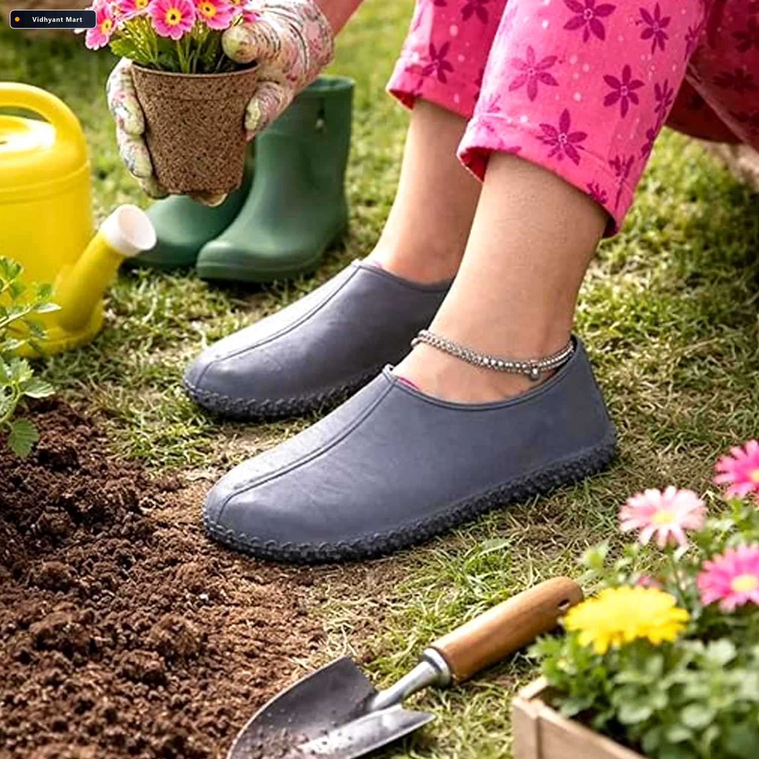 Vidhyant Mart Waterproof Silicone Rain Shoe Cover 23 Cm Small Na 3