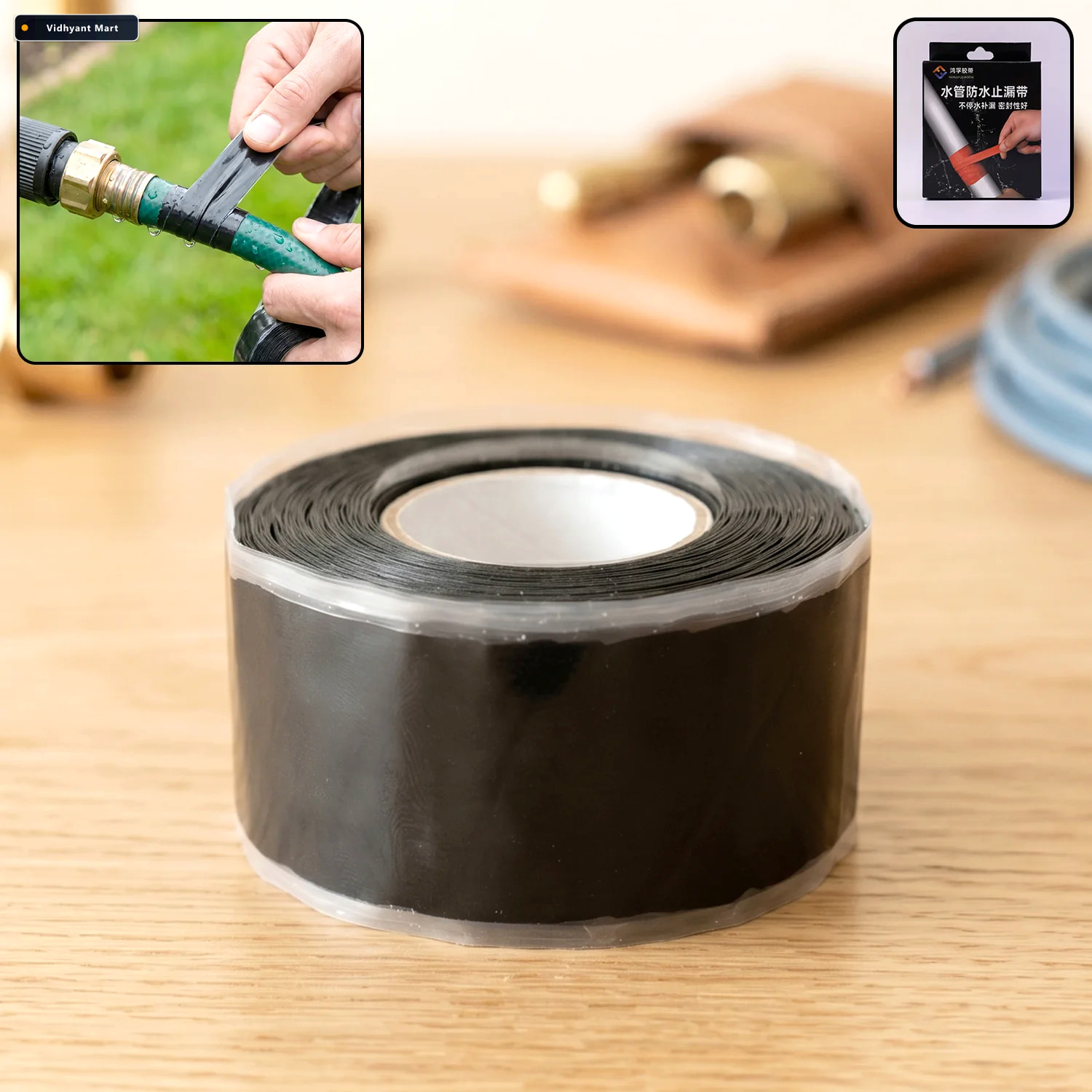 Vidhyant Mart Waterproof Silicone Repair Tape Seals Pipes Hoses 1