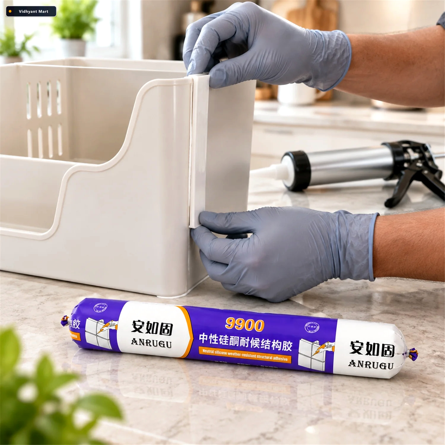 Vidhyant Mart Waterproof Silicone Sealant 590ml For Flexible Gap 3