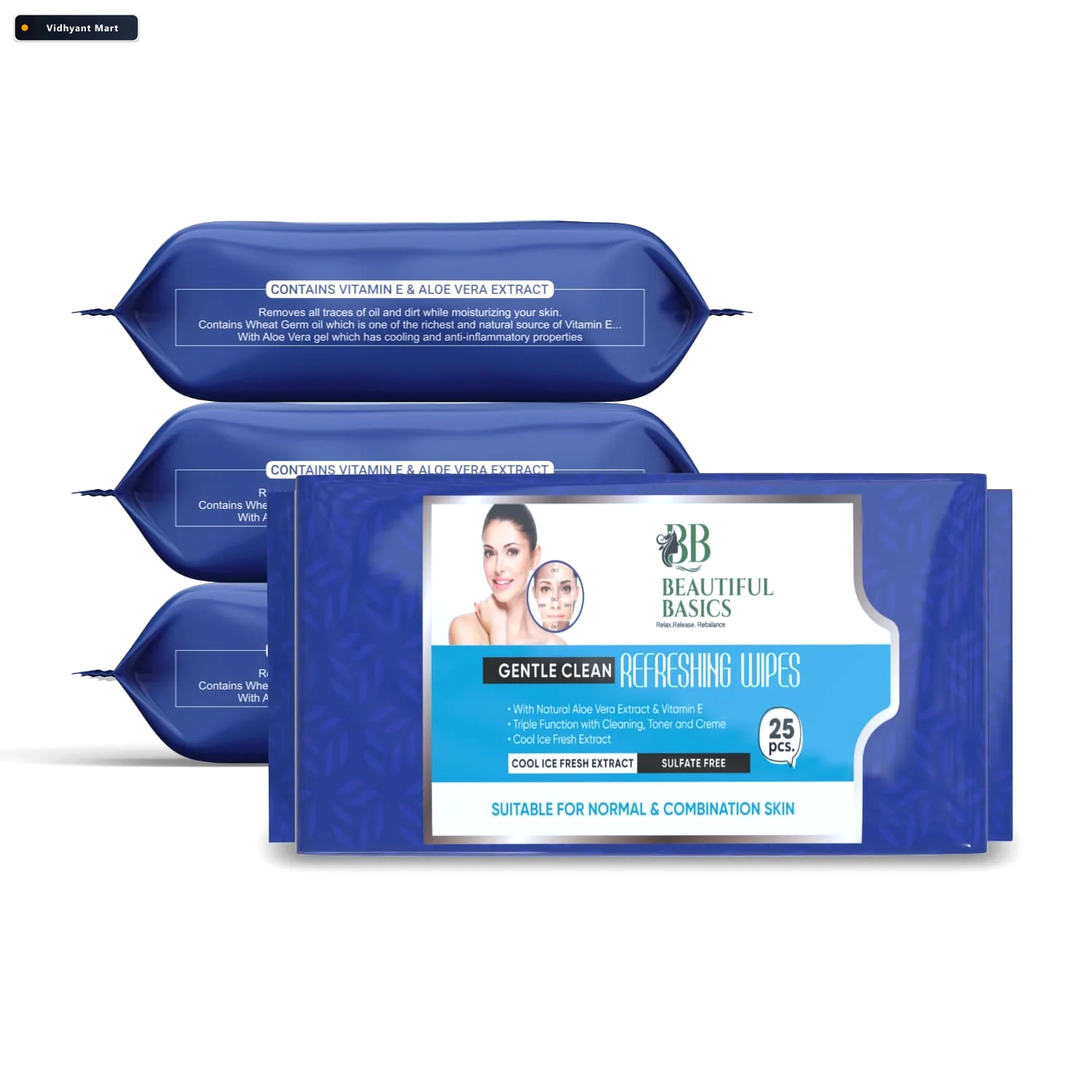 Vidhyant Mart Wet Face Wipes Hydrating Alcohol Free Beautiful Ba 1