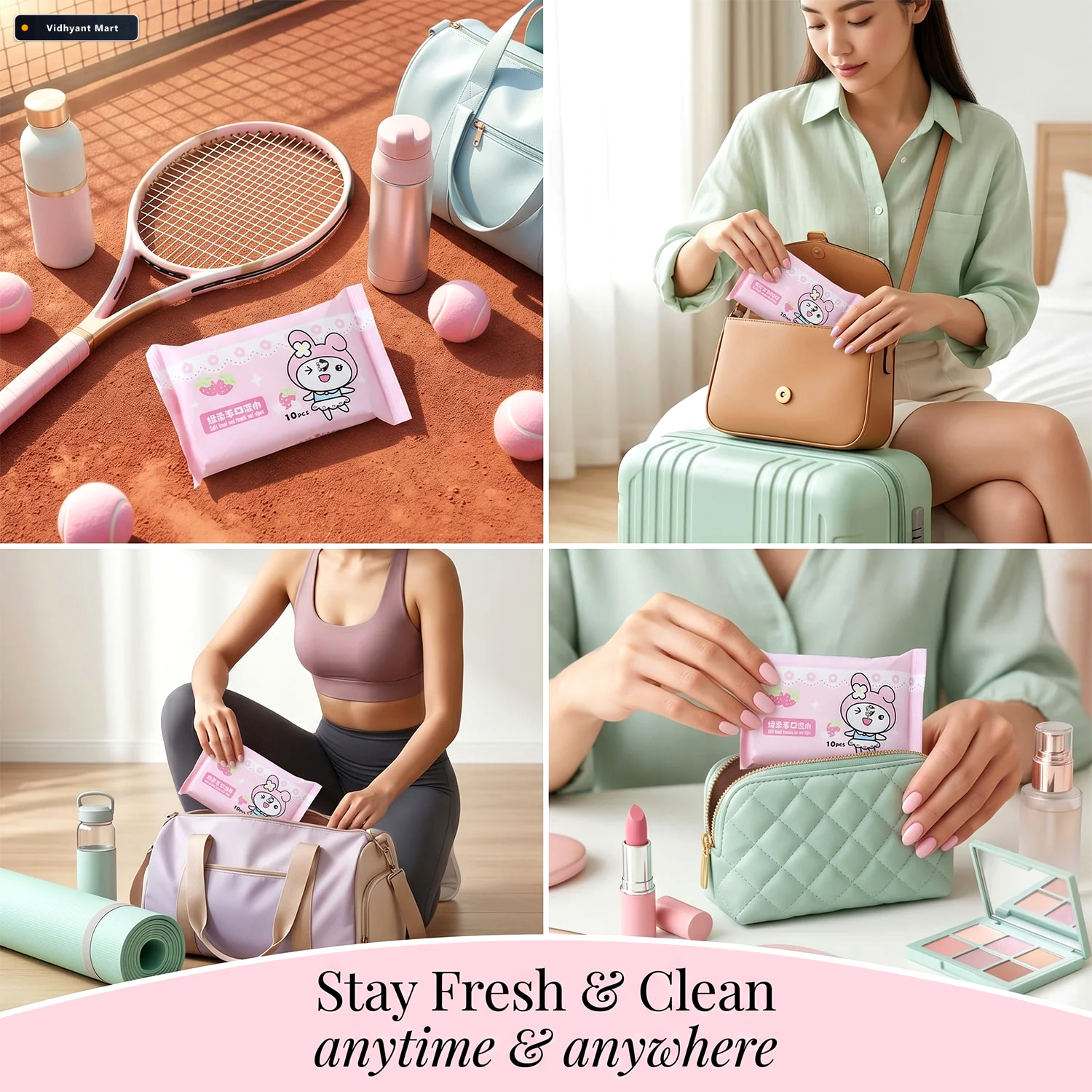 Vidhyant Mart Wet Wipes For Kids Gentle Portable Cleaning Soluti 2