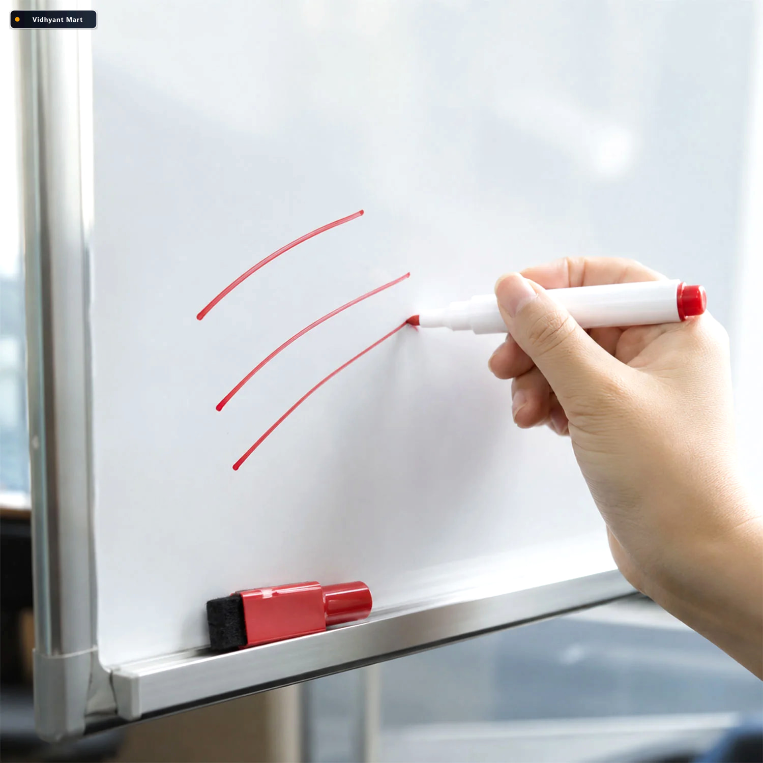 Vidhyant Mart Whiteboard Marker 2 In 1 Design With Eraser Cap Fo 4