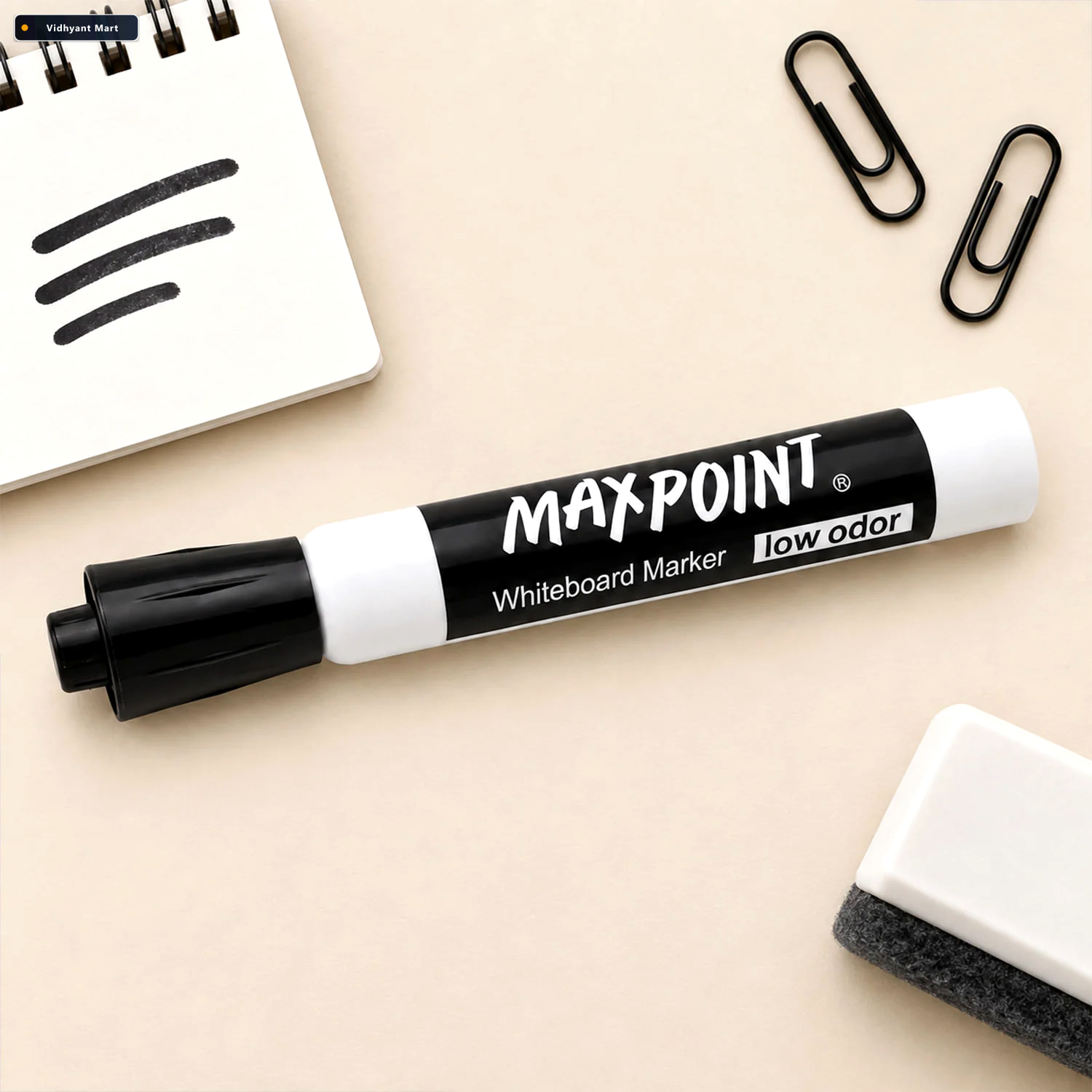 Vidhyant Mart Whiteboard Marker Pen With Bold Chisel Tip And Low 1