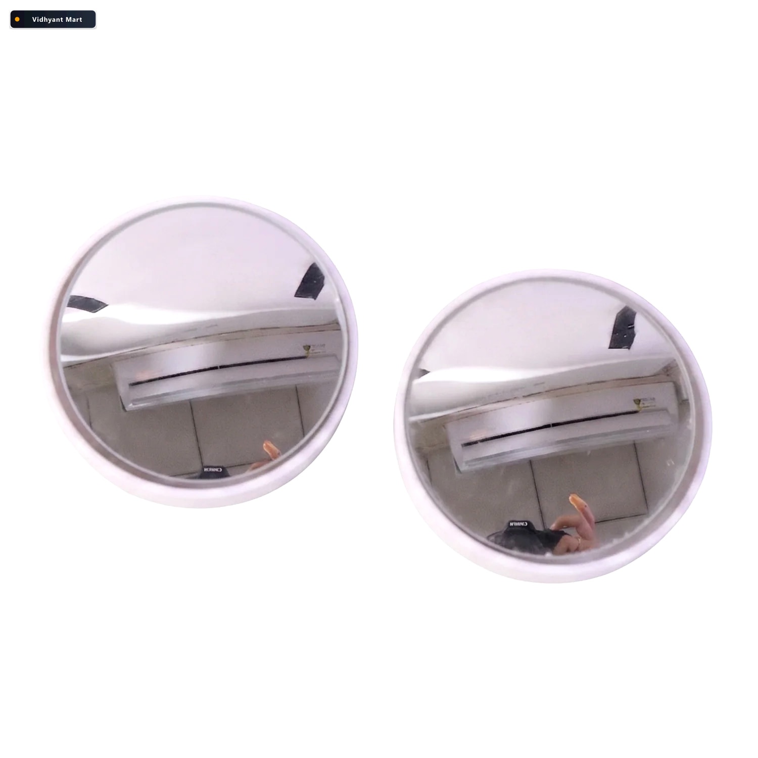 Vidhyant Mart Wide Angle Blind Spot Mirror Round Convex Hd Stick 3