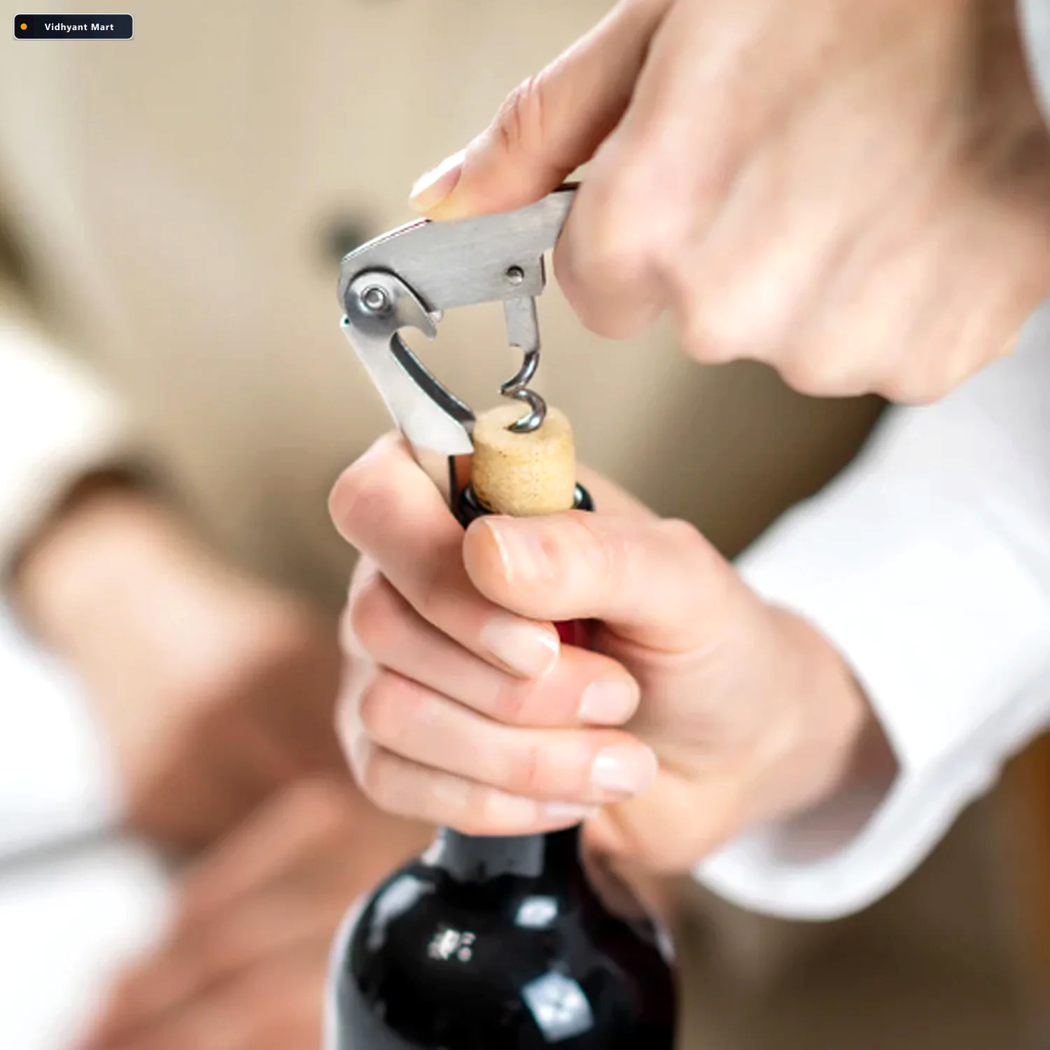 Vidhyant Mart Wine Accessory Gift Set 4 In 1 Stainless Steel Bar 2