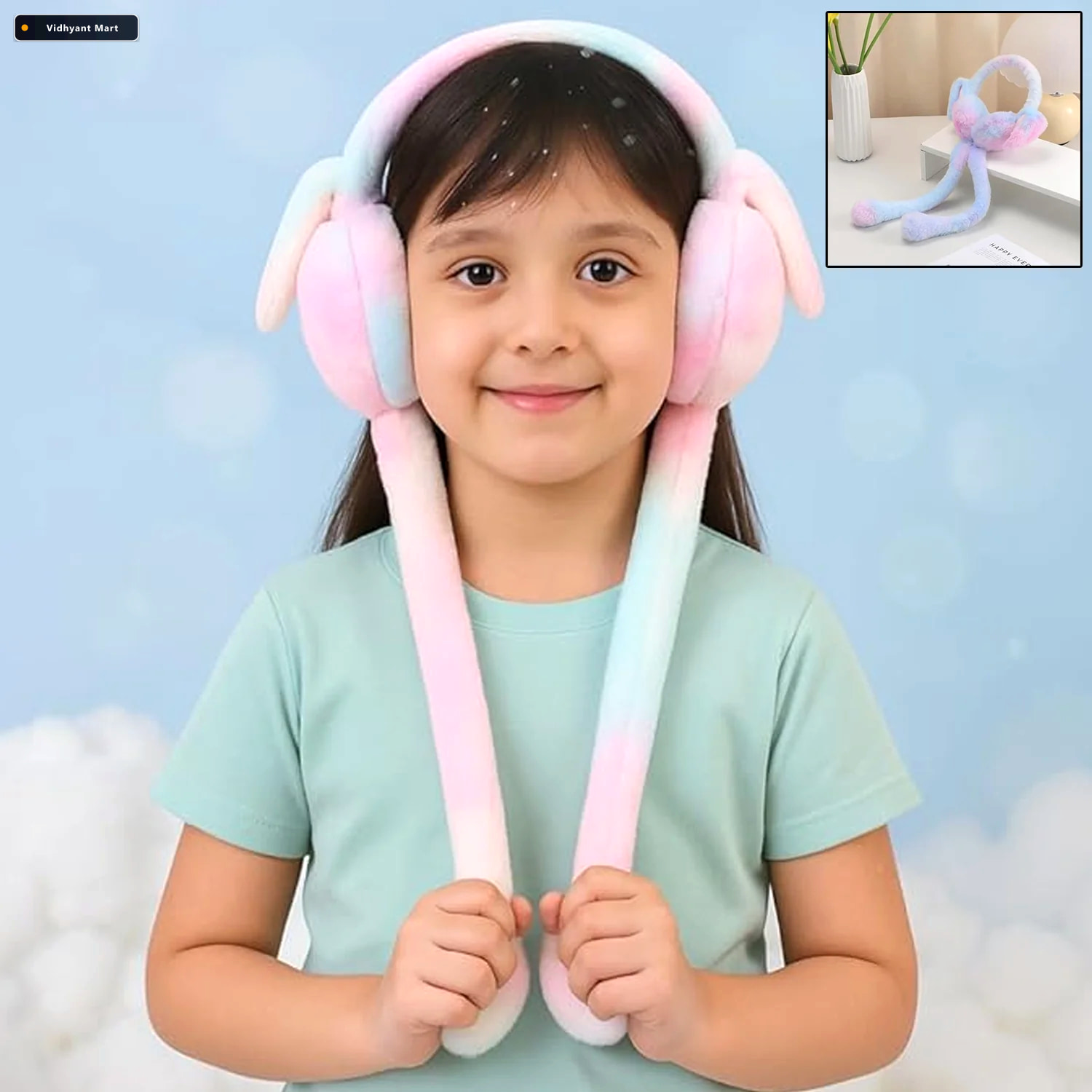 Vidhyant Mart Winter Earmuffs For Kids Soft Plush Cozy Ear Warme 1