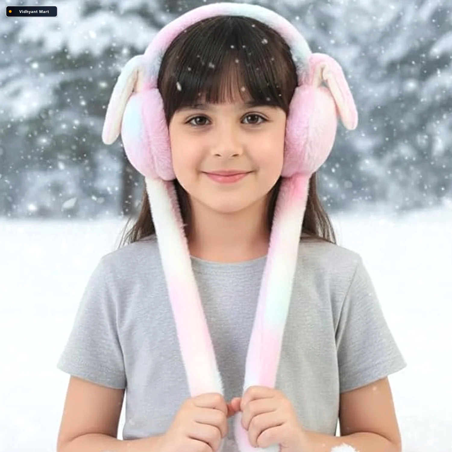 Vidhyant Mart Winter Earmuffs For Kids Soft Plush Cozy Ear Warme 2