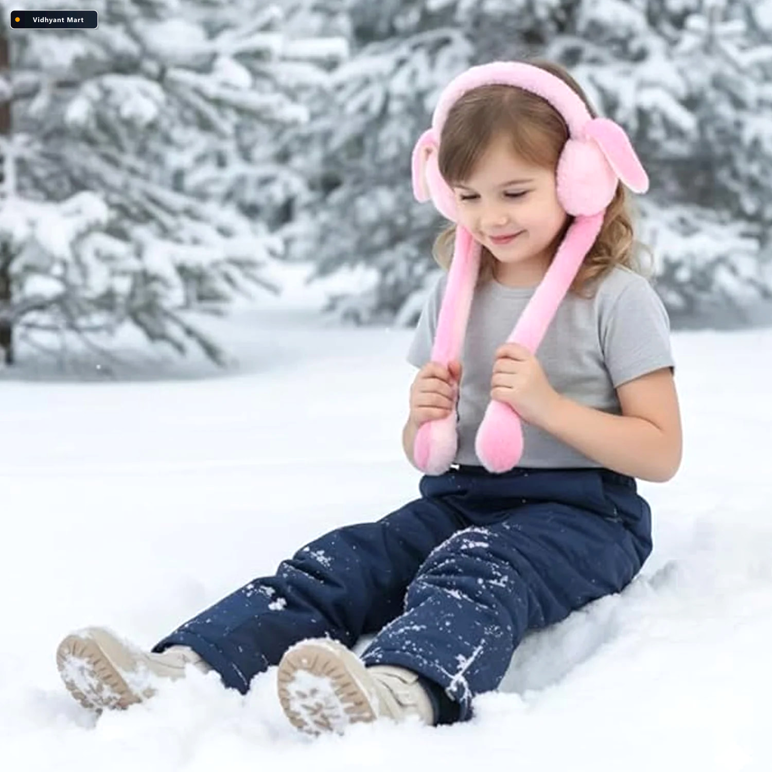 Vidhyant Mart Winter Earmuffs For Kids Soft Plush Cozy Ear Warme 3