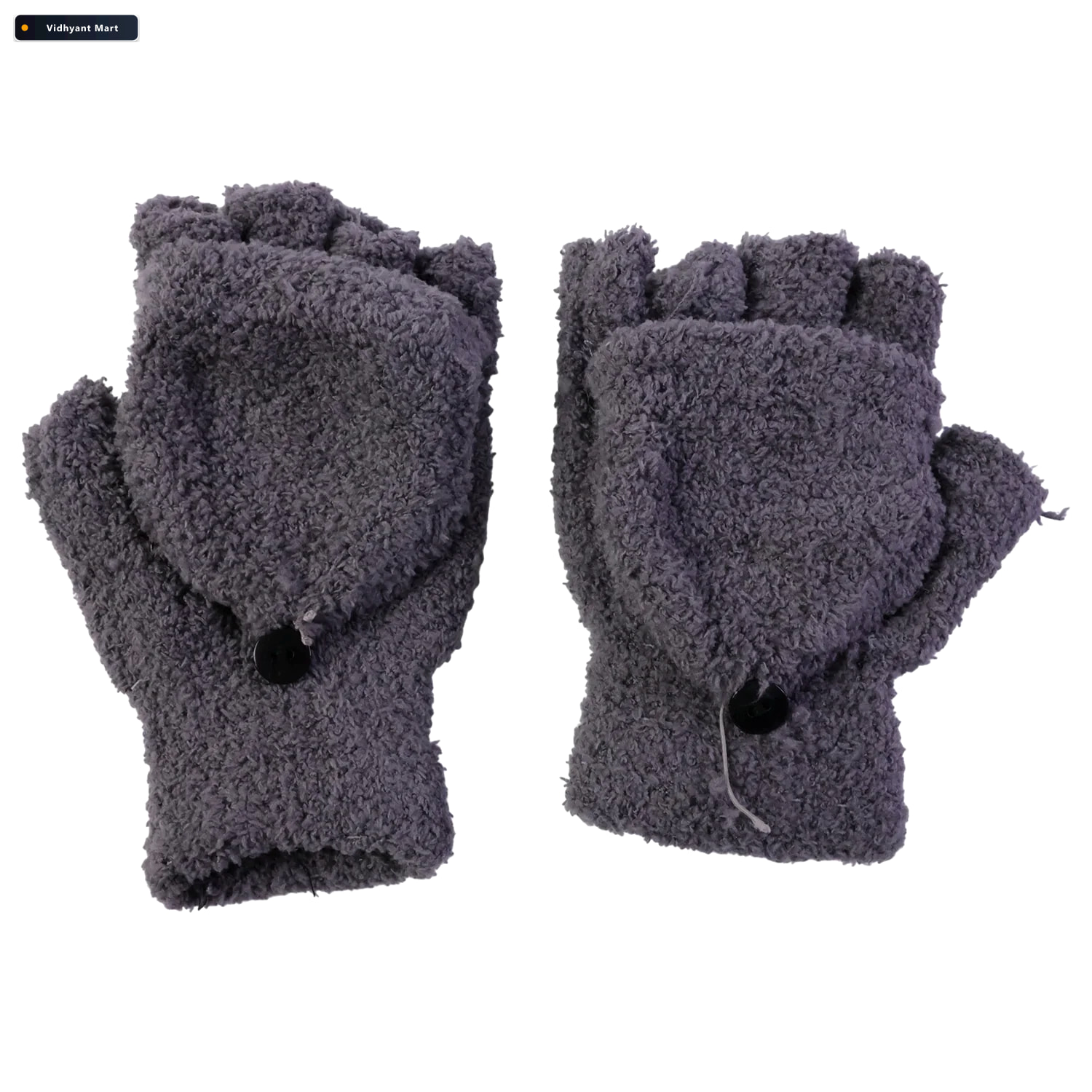 Vidhyant Mart Winter Fingerless Gloves Soft Warm Hand Protection 4