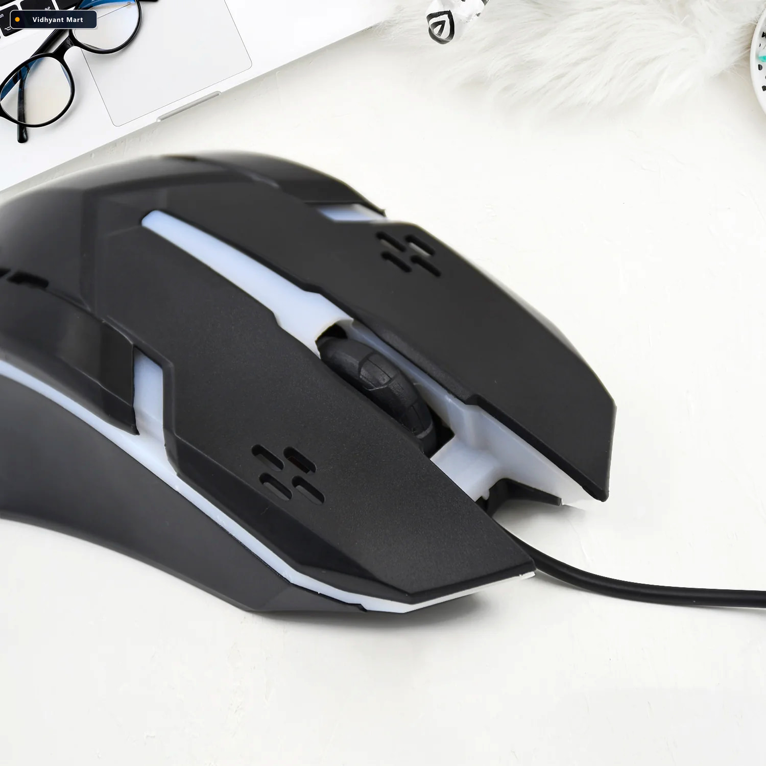 Vidhyant Mart Wired Optical Mouse Comfortable Precise Tracking C 2