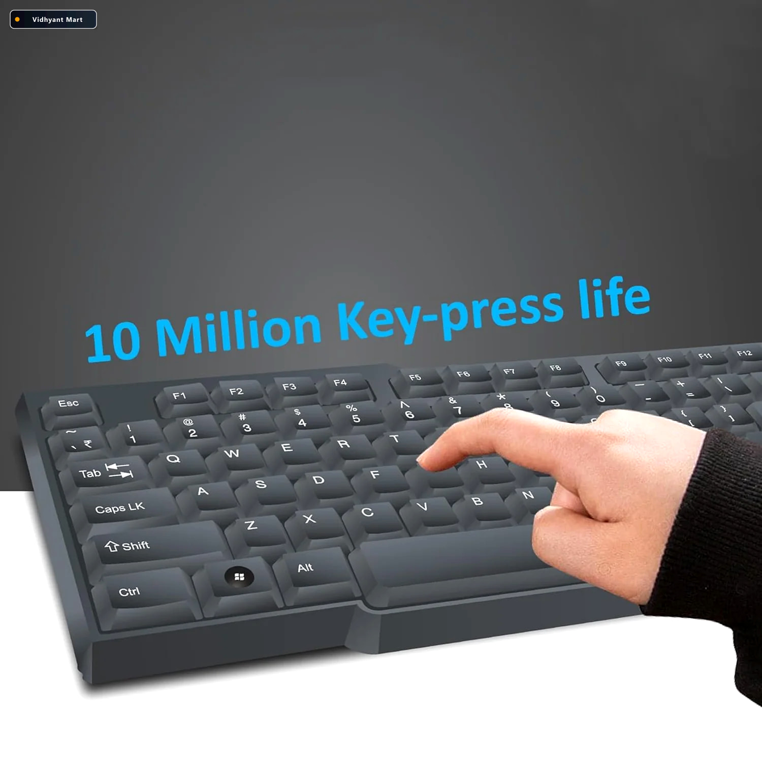 Vidhyant Mart Wired Usb Keyboard Ergonomic 104 Keys For Office H 4