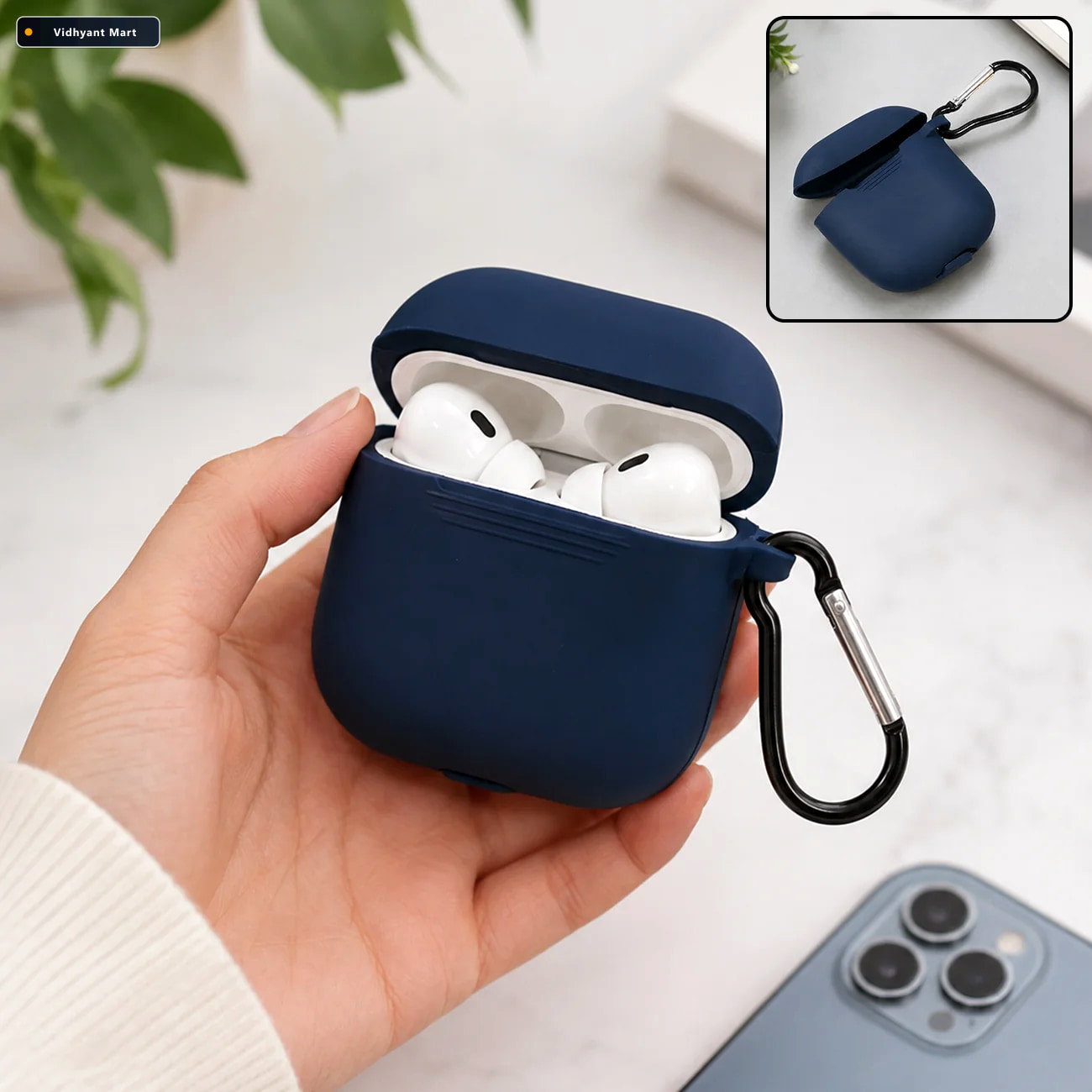 Vidhyant Mart Wireless Earbuds Case Shockproof Silicone Cover Wi 1