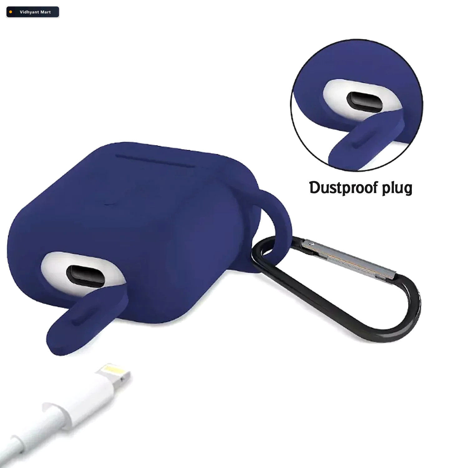 Vidhyant Mart Wireless Earbuds Case Shockproof Silicone Cover Wi 4