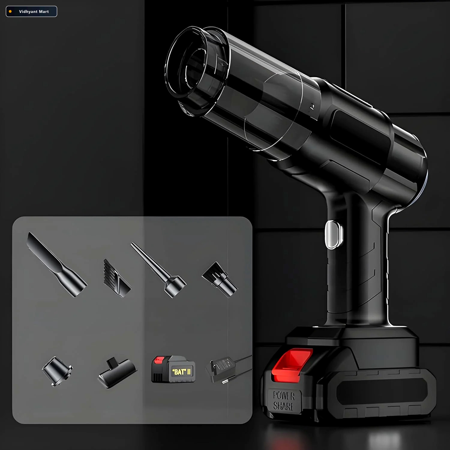 Vidhyant Mart Wireless Handheld Vacuum Cleaner 3 In 1 For Car Ho 2