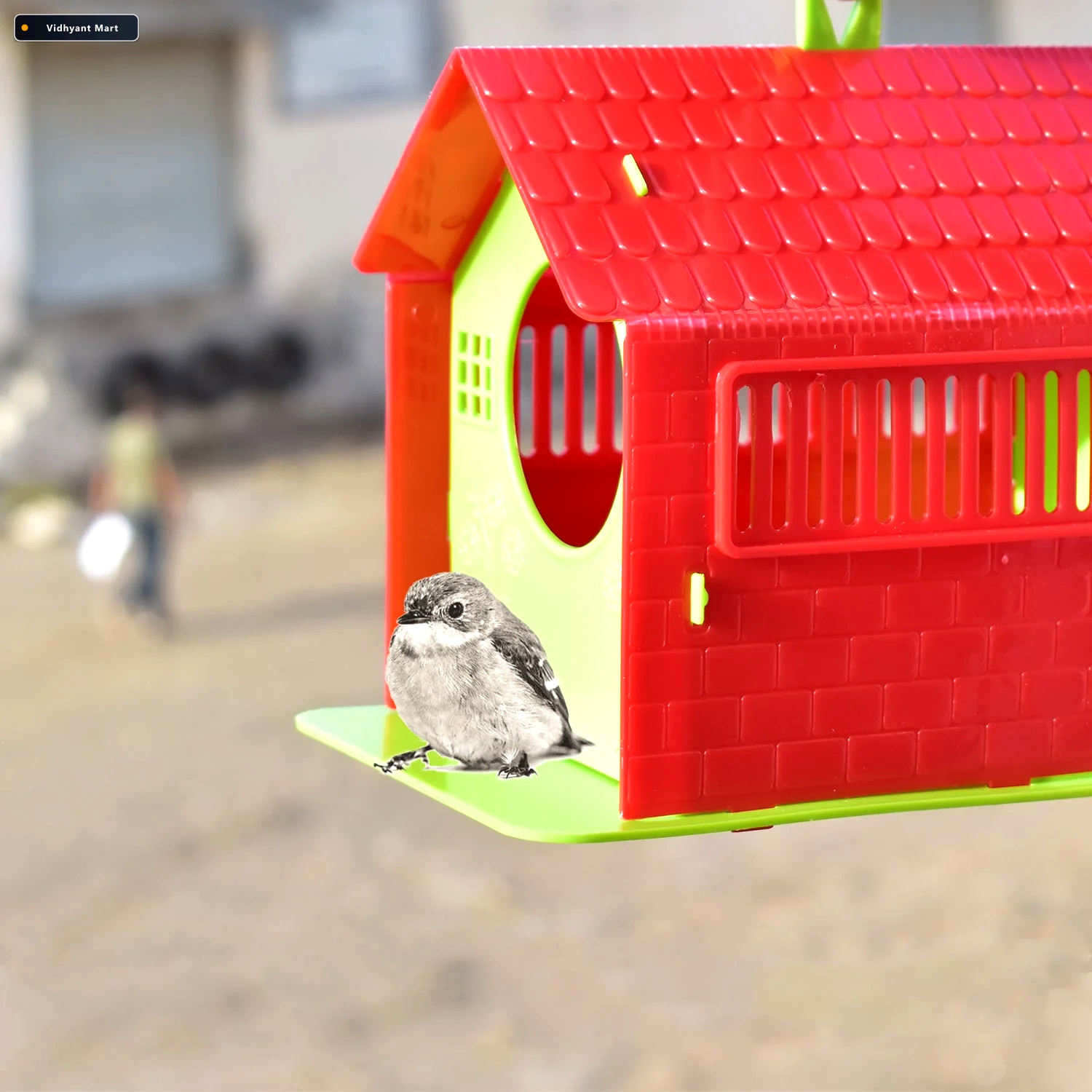 Vidhyant Mart Wooden Bird House For Small Garden Birds Sparrows 1