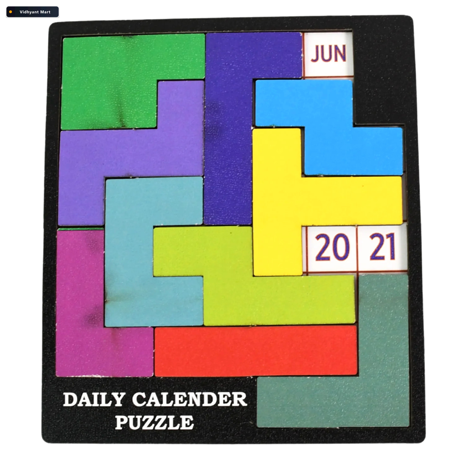 Vidhyant Mart Wooden Daily Calendar Puzzle Mind Challenge Game I 4