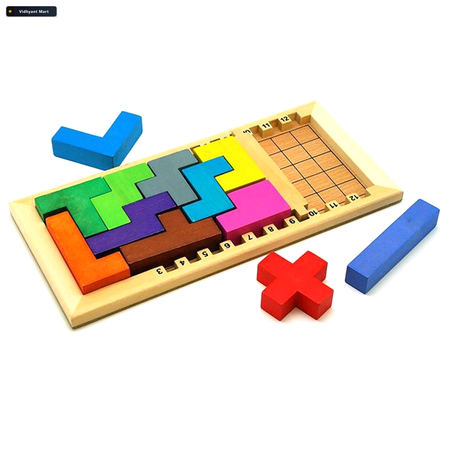 Vidhyant Mart Wooden Mind Game For Kids Educational Brain Booste 2