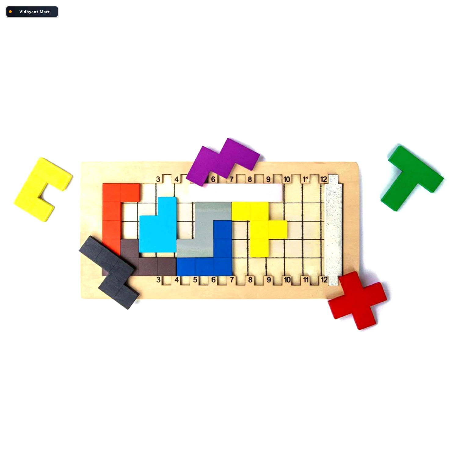 Vidhyant Mart Wooden Mind Game For Kids Educational Brain Booste 3