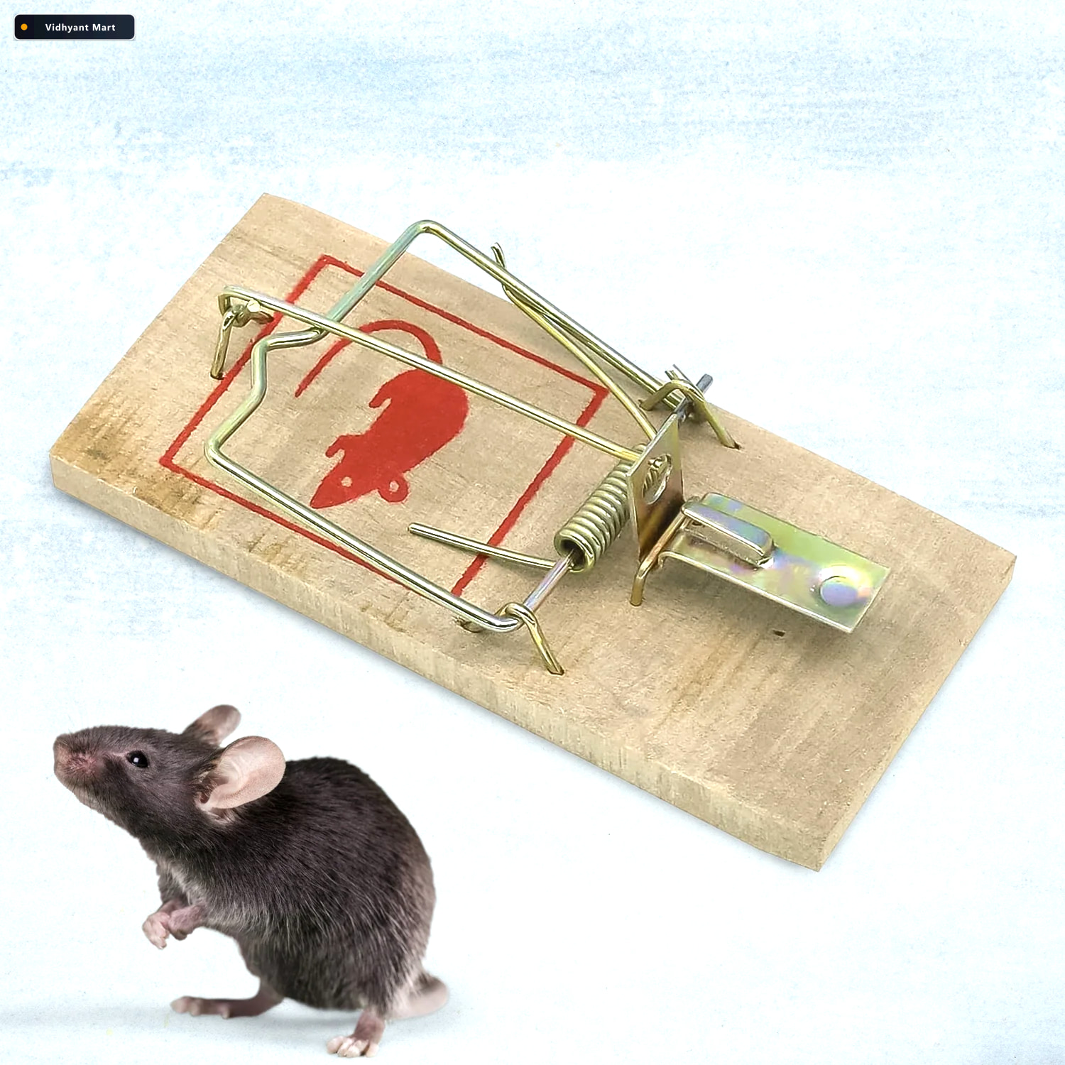 Vidhyant Mart Wooden Mouse Trap Durable Reusable Pest Control Sn 1