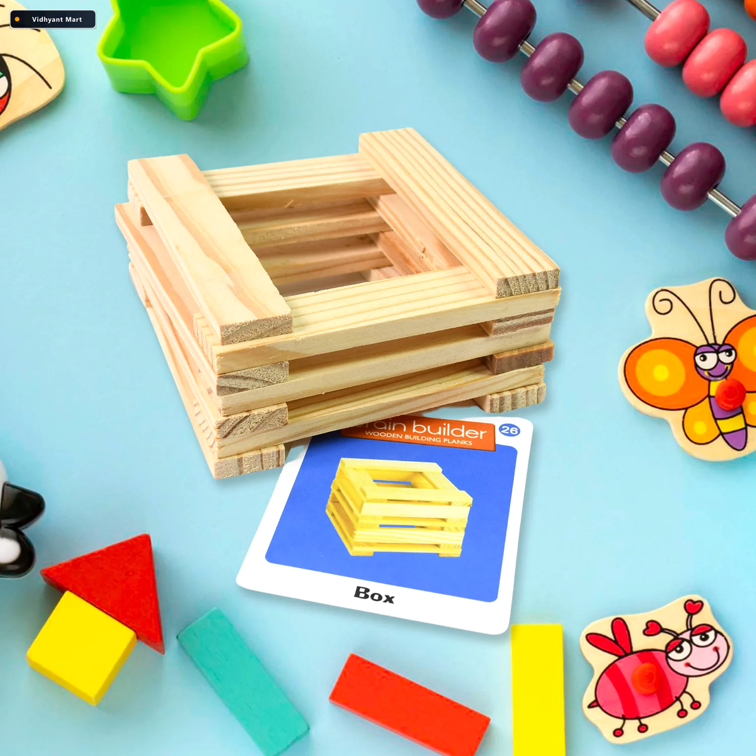 Vidhyant Mart Wooden Pattern Puzzle Brain Game For Kids Adults P 1