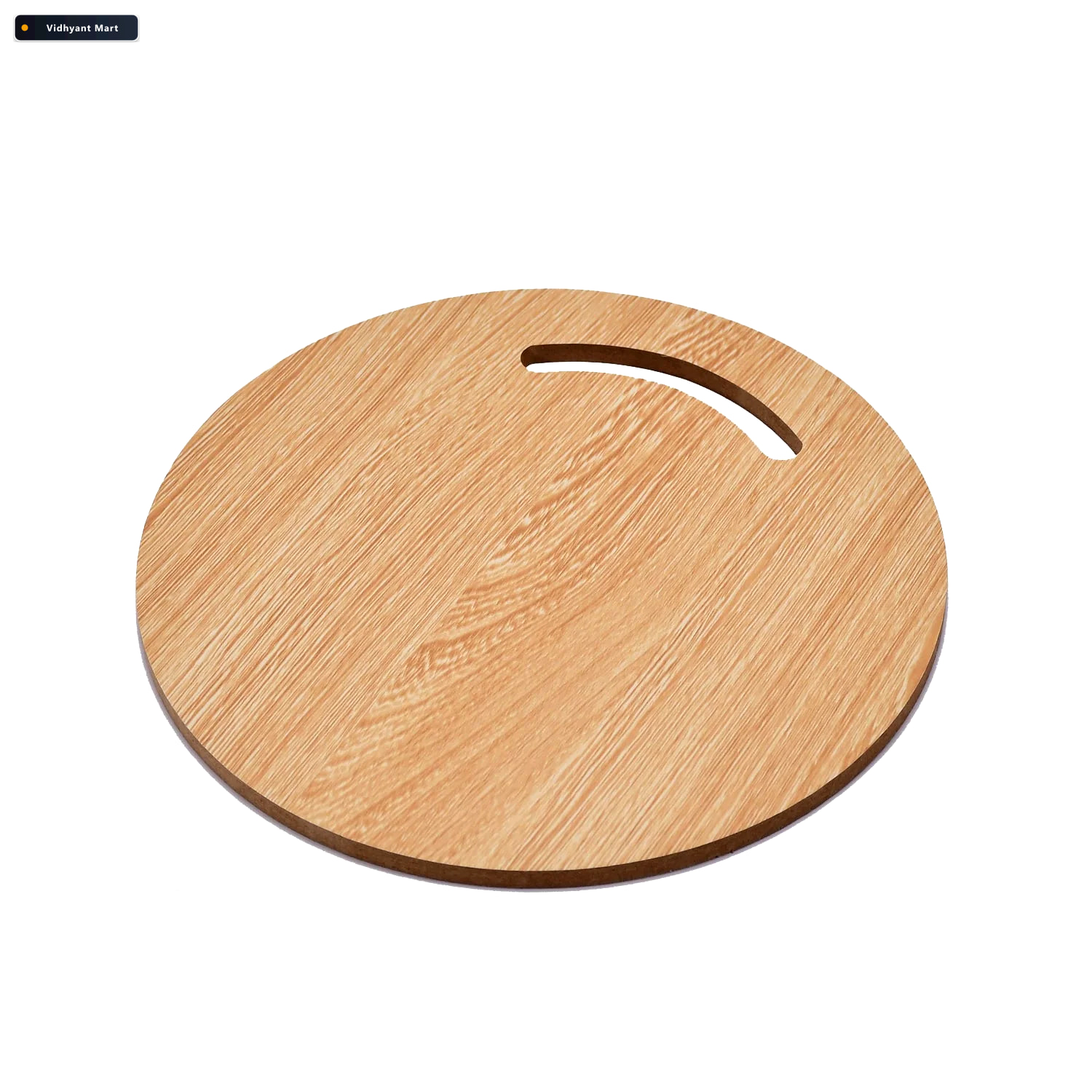 Vidhyant Mart Wooden Round Chopping Board Durable Bamboo Kitchen 3