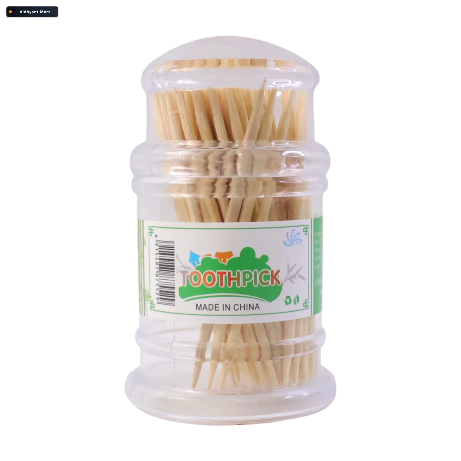 Vidhyant Mart Wooden Toothpick Jar Premium Hygienic Storage Pack 3