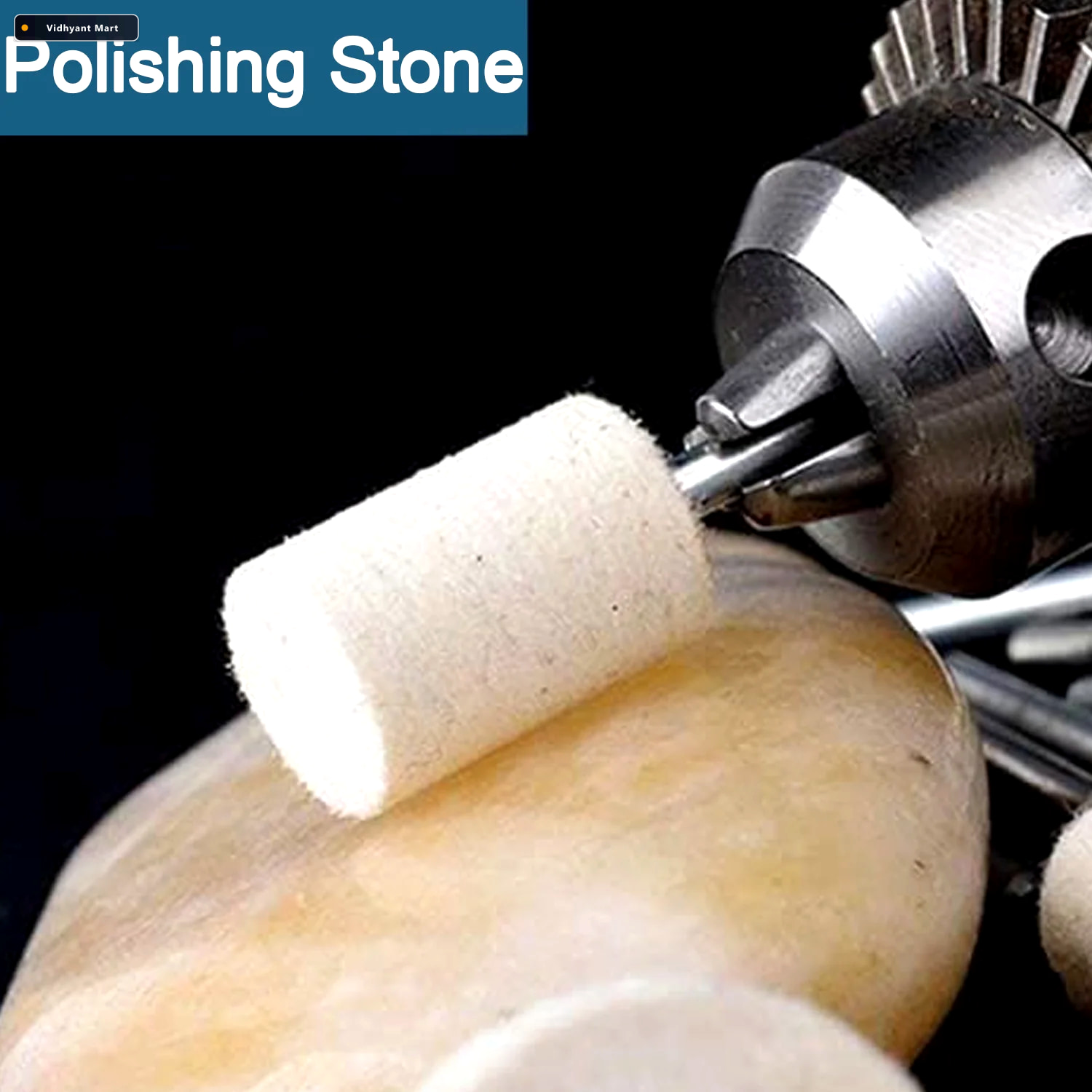 Vidhyant Mart Wool Felt Polishing Wheels 3 Pcs Rotary Tool Buffs 3
