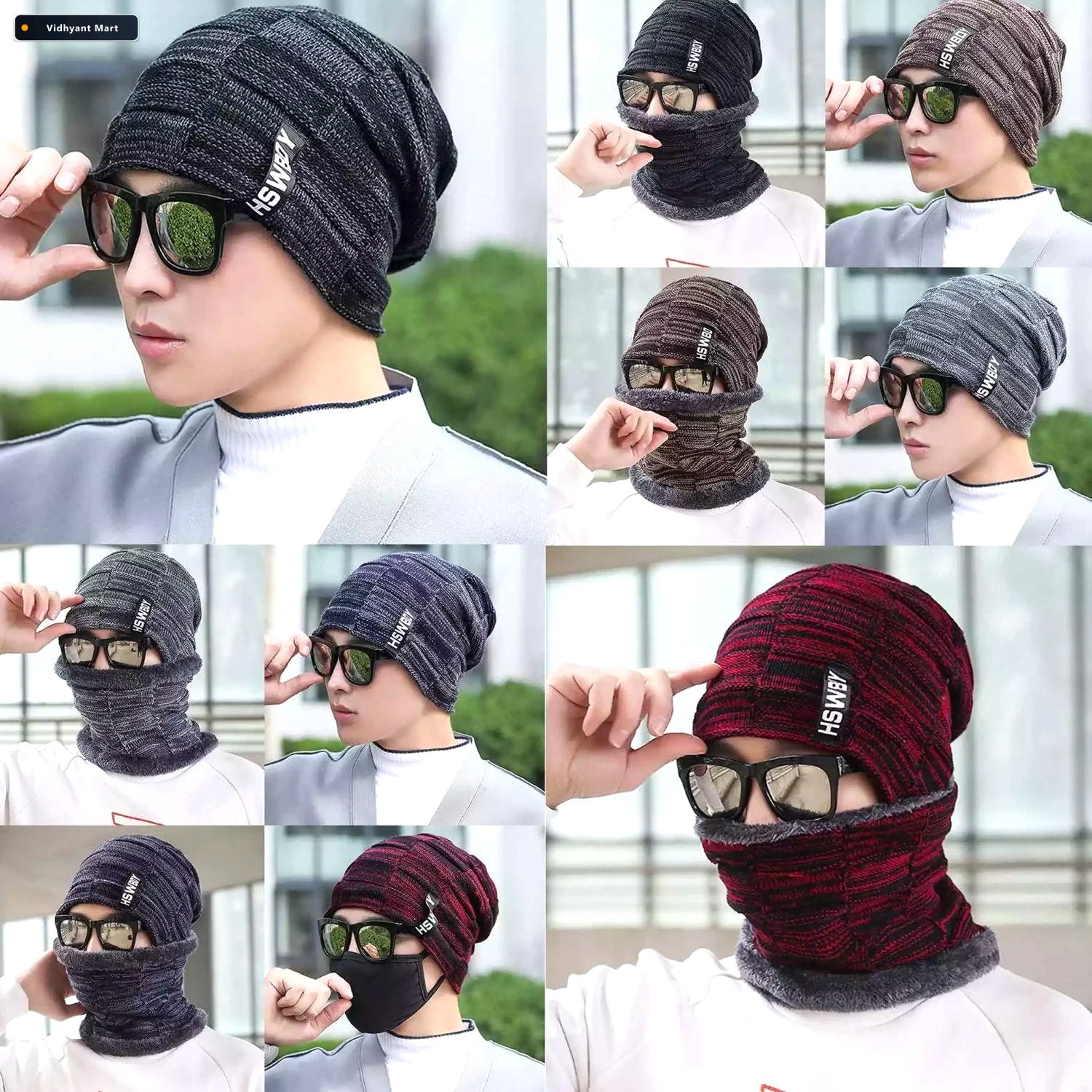 Vidhyant Mart Woolen Beanie Scarf Set Ultra Soft Winter Wear Gen 2