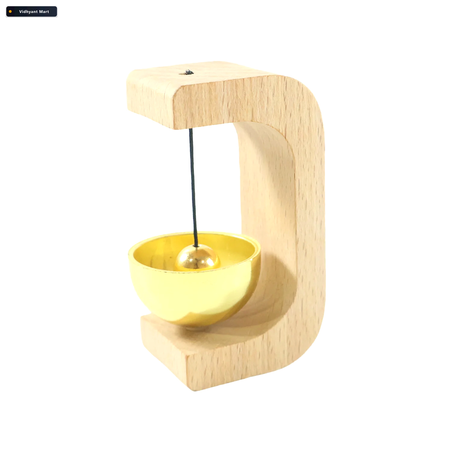 Vidhyant Mart Zen Meditation Bell Calming Sound With Wooden Stan 4